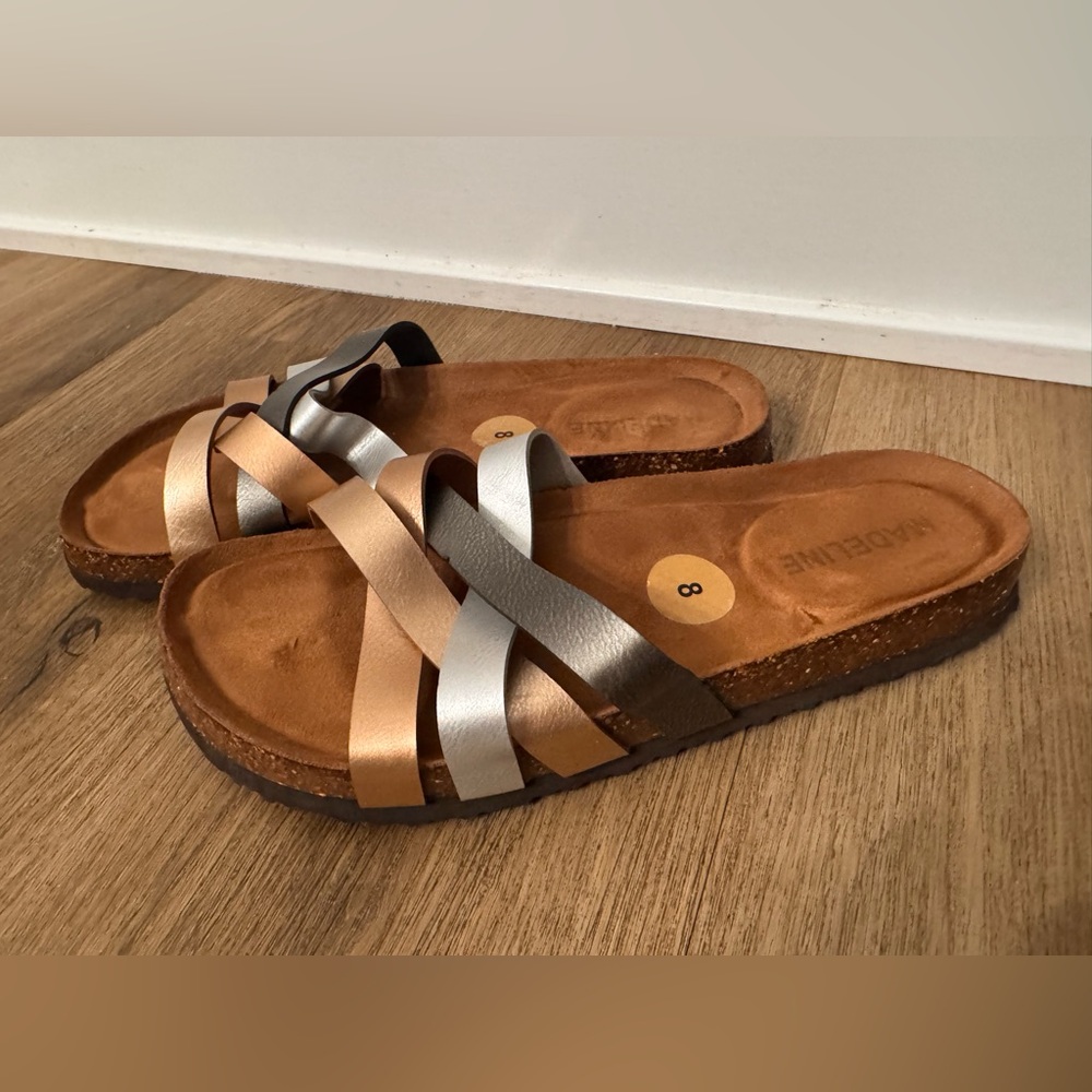 Madeline Bronze and Silver Sandals